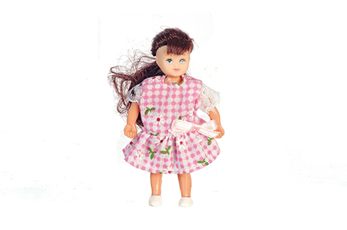 Dollhouse Miniature Girl/Brunette